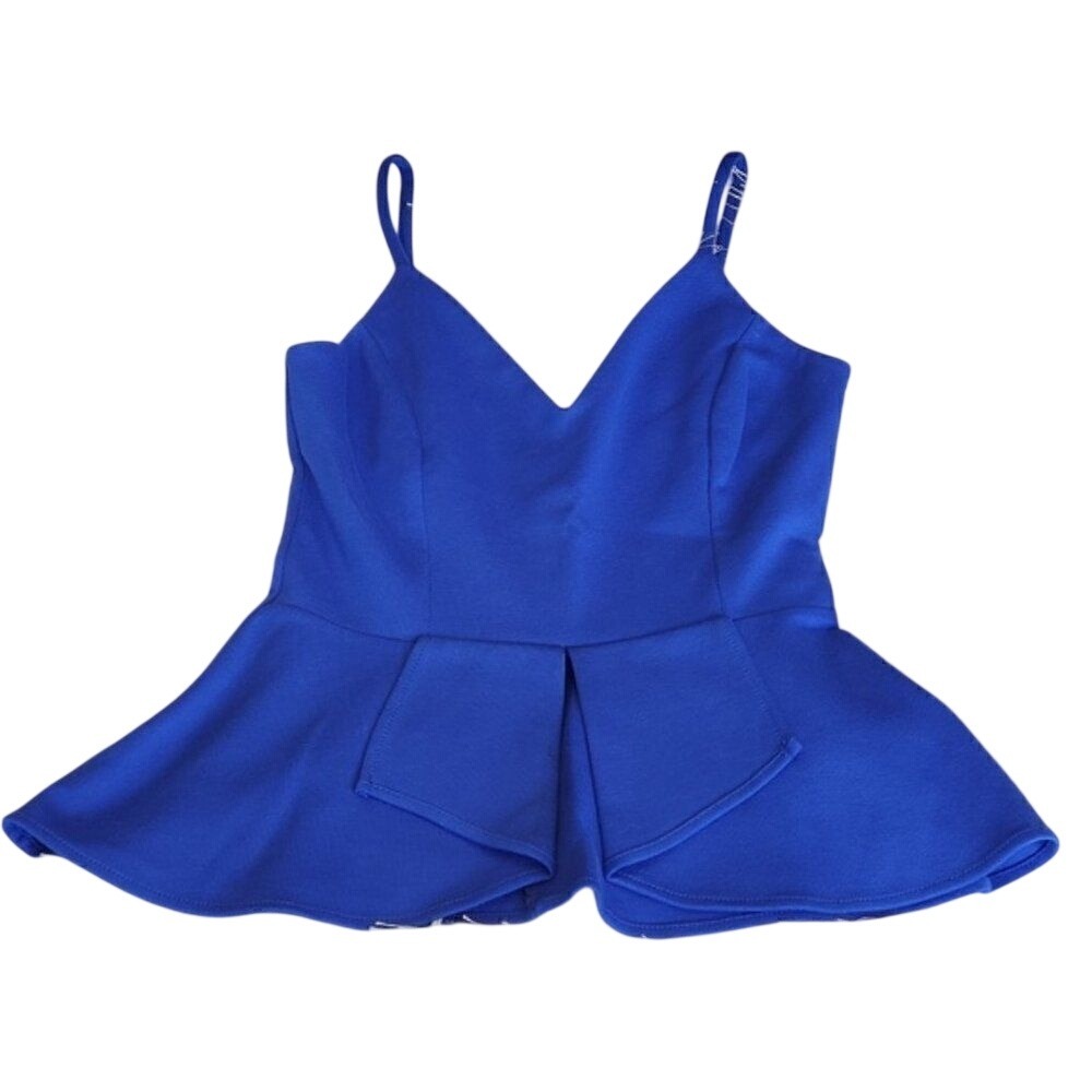 Privy Women's Tank top Blouse Blue Size Small